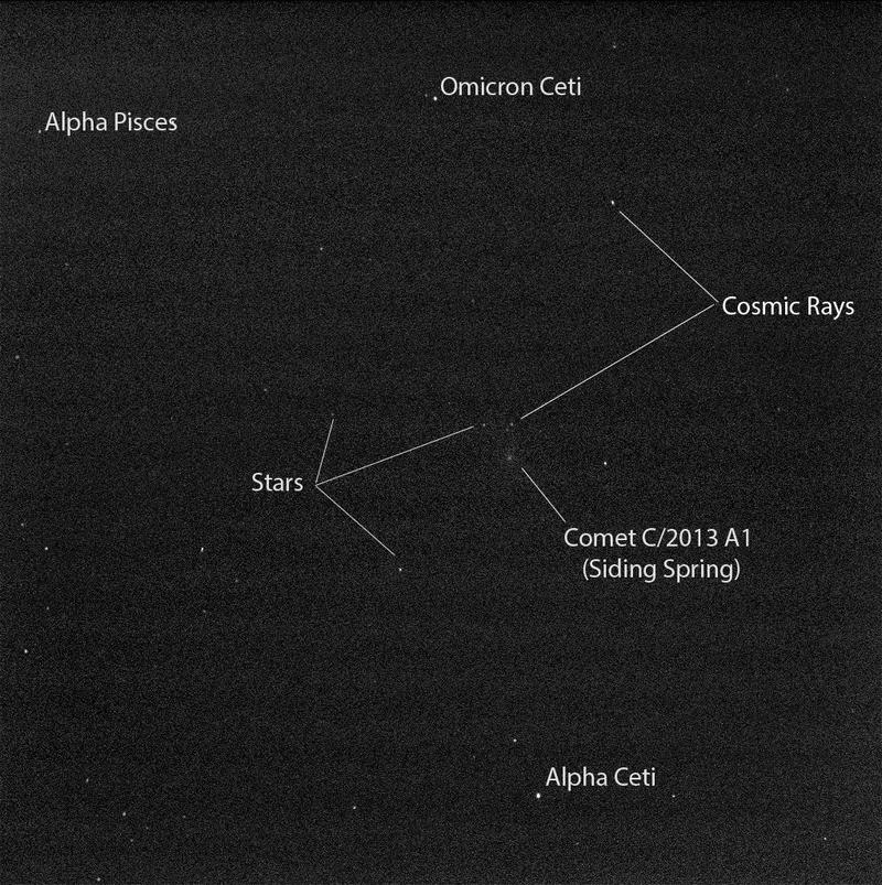 Illustration for article titled Primeras fotos del cometa Siding Spring captadas desde Marte